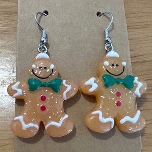 Gingerbread Man Earrings